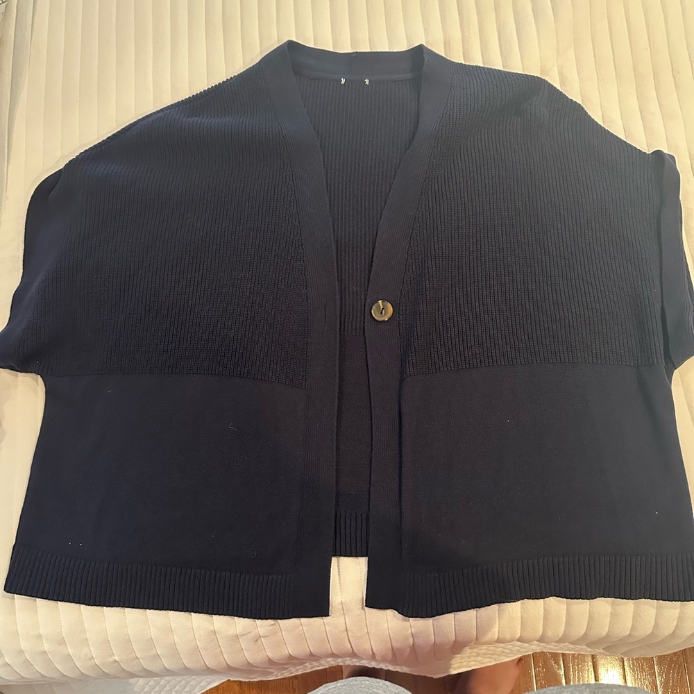 J. Jill Navy Women's Open Front Cardigan